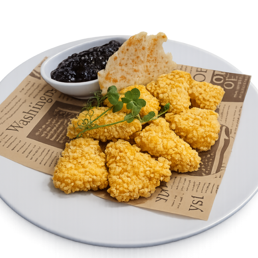 Топени сиренца с боровинково сладко