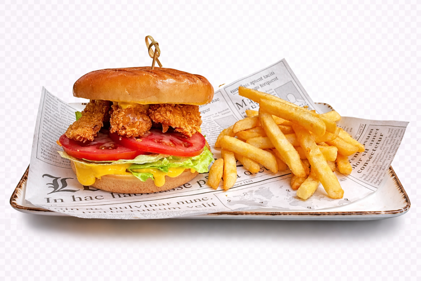 Бургер с хрупкаво пиле