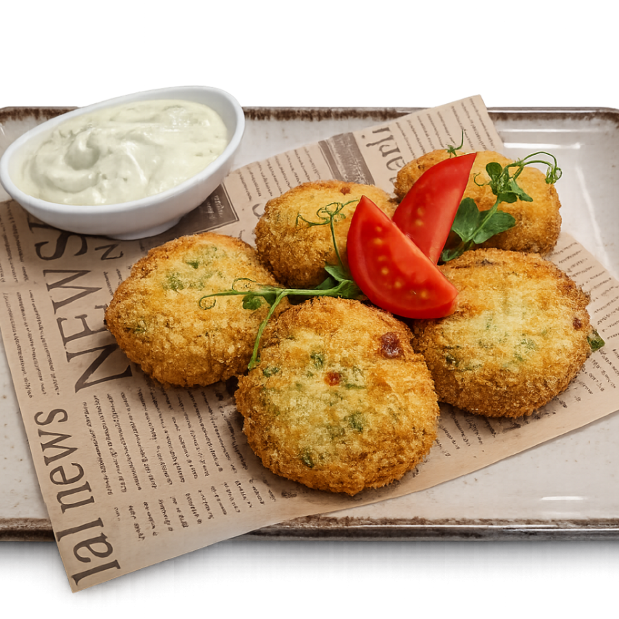 Спаначени кюфтенца с чеснов сос